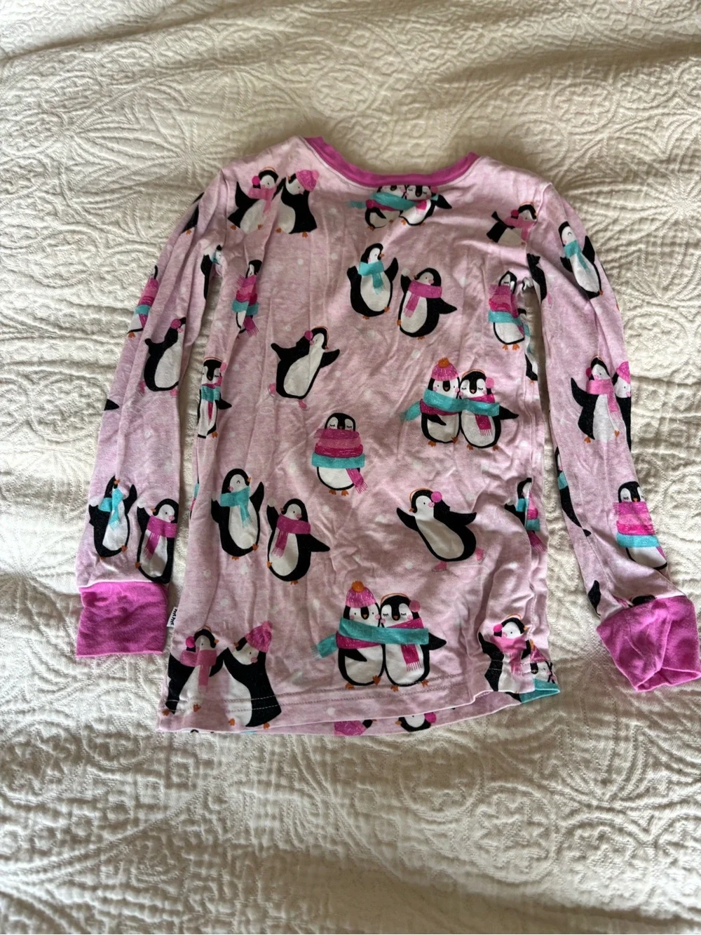 Little Sleepies Pink Penguin two piece pajama set